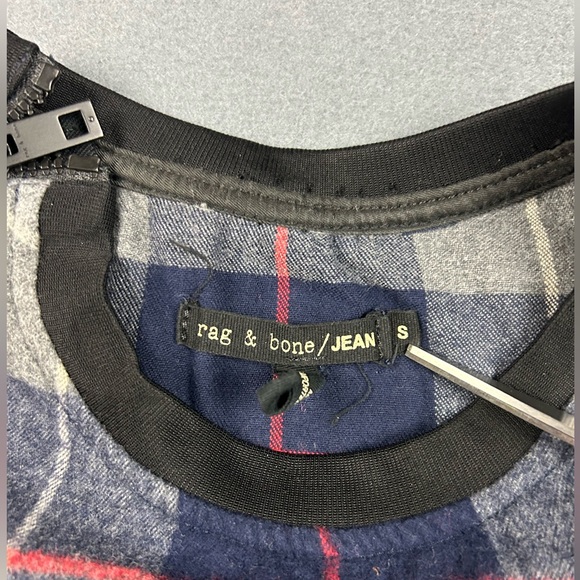 Rag & Bone Austin Plaid Flannel Top Zipper Accents - Picture 4 of 8